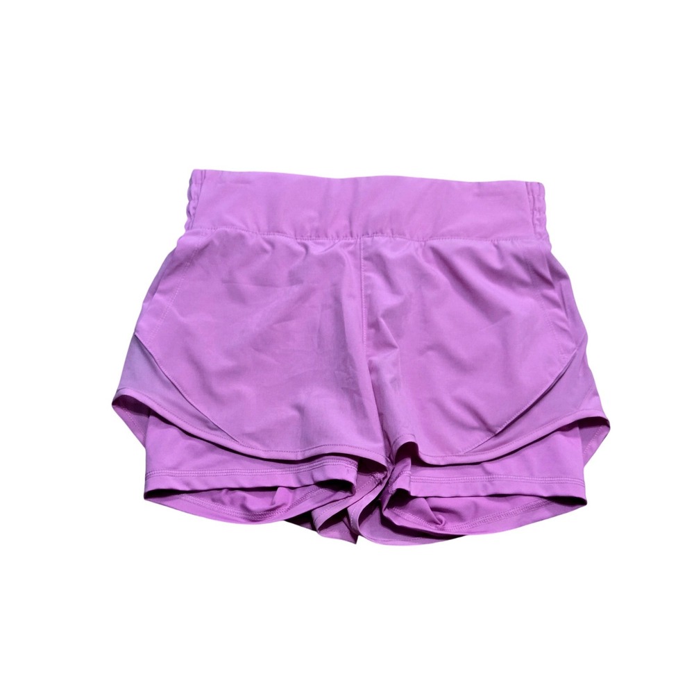 Apana Purple Pink Layered High Waisted Athletic Running Shorts Size S
